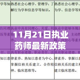 新执业药师政策下的学习之旅与成就之路，迎接变革的挑战（11月21日最新政策解读）