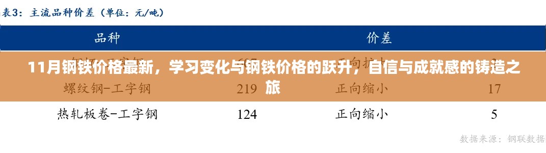 钢铁价格跃升之旅，学习变化、自信与成就感的铸造之路（最新11月报告）