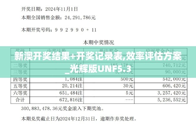 新澳开奖结果+开奖记录表,效率评估方案_光辉版UNF5.3