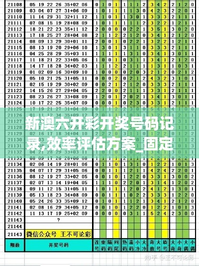 新澳六开彩开奖号码记录,效率评估方案_固定版KOH5.93