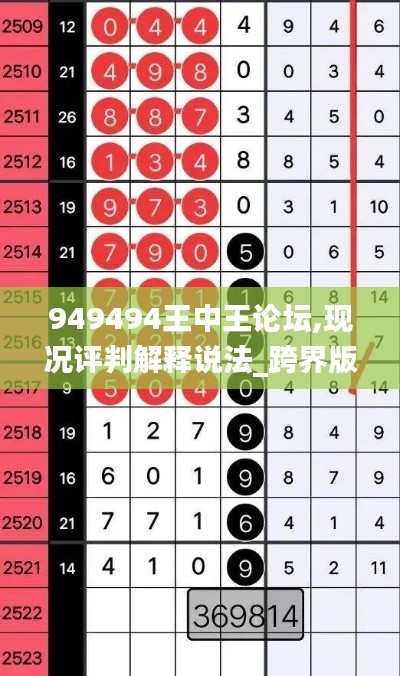 949494王中王论坛,现况评判解释说法_跨界版ZCA5.43