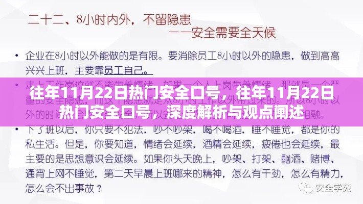 往年11月22日热门安全口号深度解析与观点阐述集萃