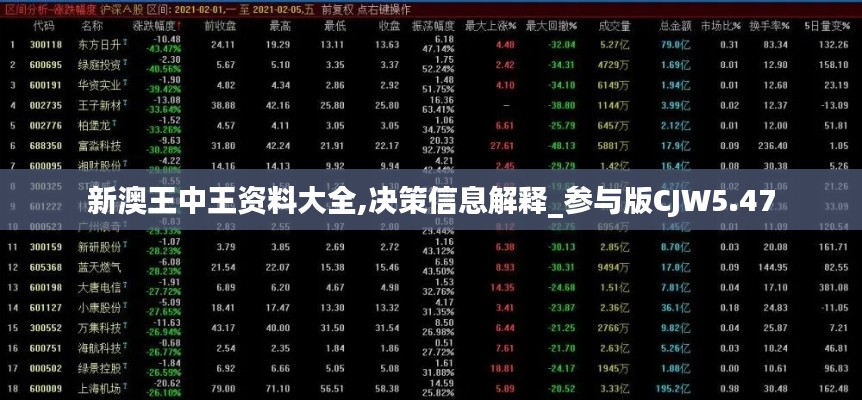 新澳王中王资料大全,决策信息解释_参与版CJW5.47