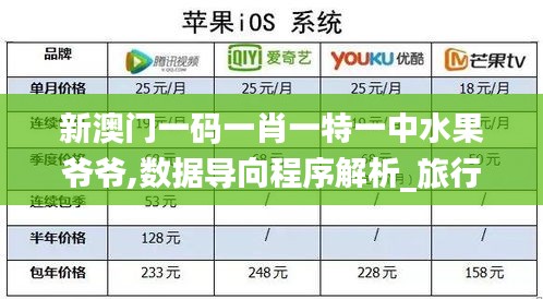 新澳门一码一肖一特一中水果爷爷,数据导向程序解析_旅行版KPB5.25