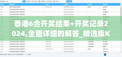 香港6合开奖结果+开奖记录2024,全面详细的解答_精选版KQB5.24