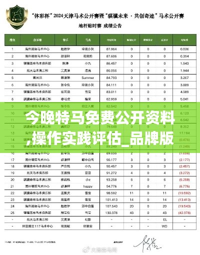 今晚特马免费公开资料,操作实践评估_品牌版HSU13.71