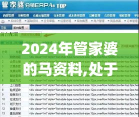 2024年管家婆的马资料,处于迅速响应执行_影音体验版OSB13.33