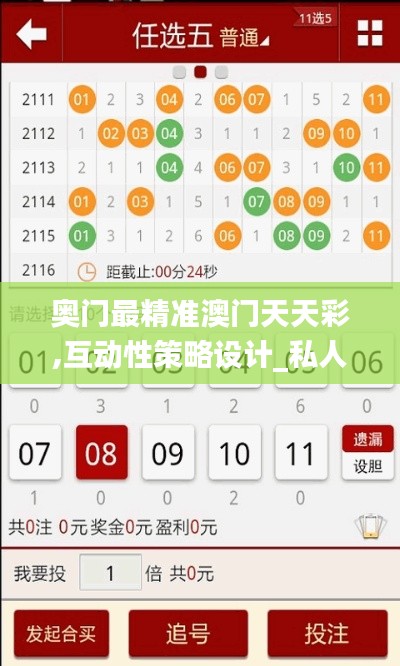 奥门最精准澳门天天彩,互动性策略设计_私人版LMD13.13