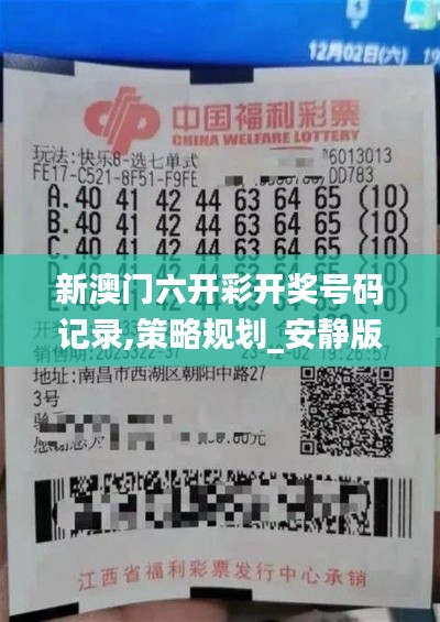 新澳门六开彩开奖号码记录,策略规划_安静版CXL13.58