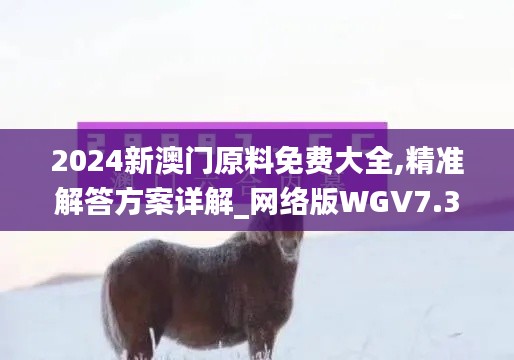 2024新澳门原料免费大全,精准解答方案详解_网络版WGV7.38