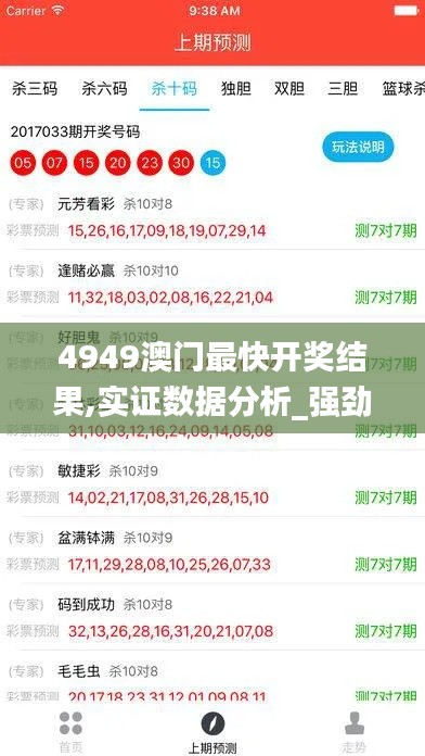 4949澳门最快开奖结果,实证数据分析_强劲版UGD7.89