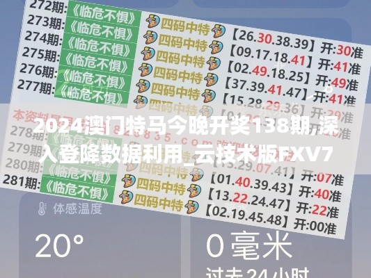 2024澳门特马今晚开奖138期,深入登降数据利用_云技术版FXV7.79