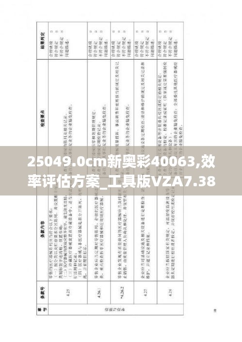 25049.0cm新奥彩40063,效率评估方案_工具版VZA7.38