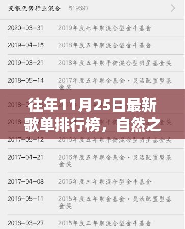 往年11月25日最新歌单排行榜，心灵之旅启程，自然之声带你畅游音乐世界