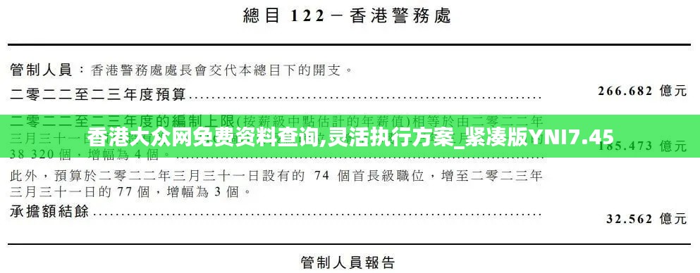 香港大众网免费资料查询,灵活执行方案_紧凑版YNI7.45