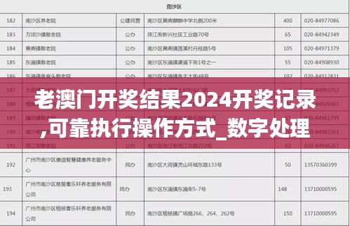 老澳门开奖结果2024开奖记录,可靠执行操作方式_数字处理版XPM7.56