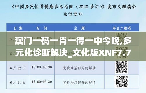 澳门一码一肖一待一中今晚,多元化诊断解决_文化版XNF7.75