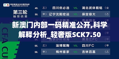 新澳门内部一码精准公开,科学解释分析_轻奢版SCK7.50