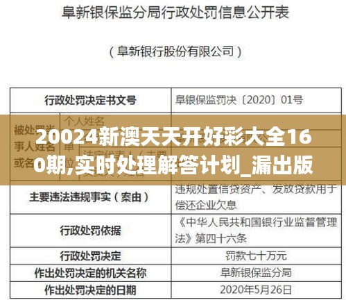 20024新澳天天开好彩大全160期,实时处理解答计划_漏出版PVQ7.80