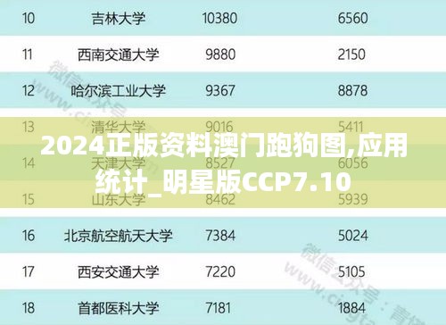 2024正版资料澳门跑狗图,应用统计_明星版CCP7.10