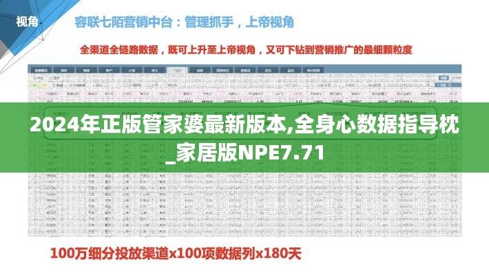 2024年正版管家婆最新版本,全身心数据指导枕_家居版NPE7.71