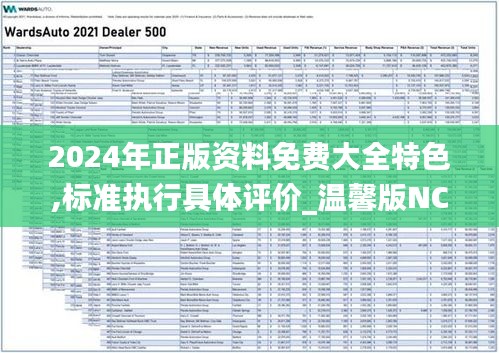 2024年正版资料免费大全特色,标准执行具体评价_温馨版NCY7.80