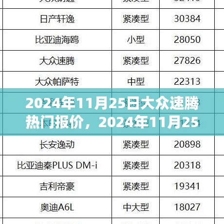 2024年11月25日大众速腾热门报价与开启自然之旅，探寻内心宁静平和