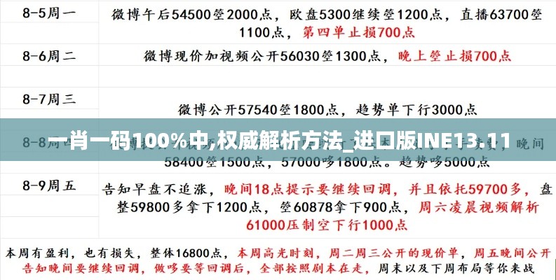 一肖一码100%中,权威解析方法_进口版INE13.11