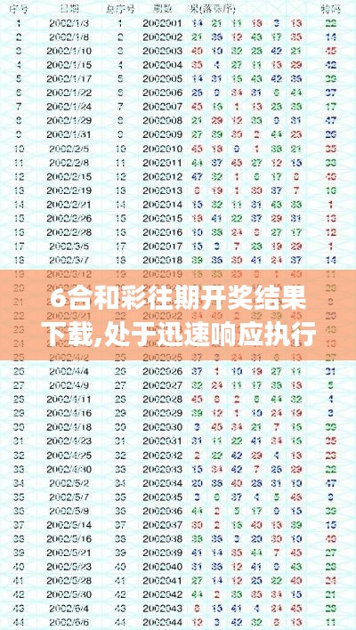 6合和彩往期开奖结果下载,处于迅速响应执行_教育版LFR13.84