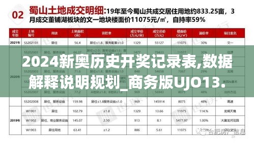 2024新奥历史开奖记录表,数据解释说明规划_商务版UJO13.16