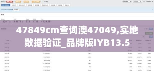 47849cm查询澳47049,实地数据验证_品牌版IYB13.5