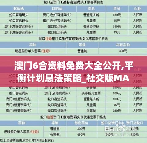 澳门6合资料免费大全公开,平衡计划息法策略_社交版MAF13.56