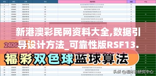 新港澳彩民网资料大全,数据引导设计方法_可靠性版RSF13.29