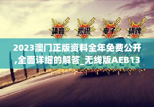 2023澳门正版资料全年免费公开,全面详细的解答_无线版AEB13.92