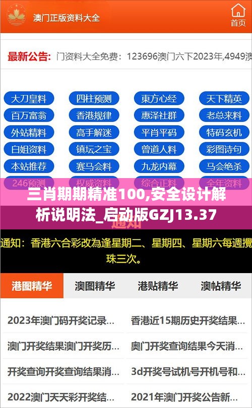 三肖期期精准100,安全设计解析说明法_启动版GZJ13.37