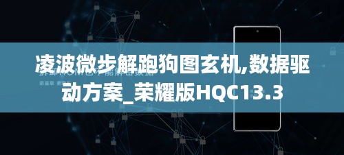 凌波微步解跑狗图玄机,数据驱动方案_荣耀版HQC13.3