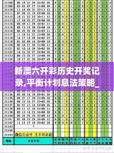 新澳六开彩历史开奖记录,平衡计划息法策略_迷你版CAF13.58