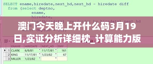 澳门今天晚上开什么码3月19日,实证分析详细枕_计算能力版AHR13.58