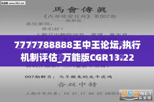 7777788888王中王论坛,执行机制评估_万能版CGR13.22