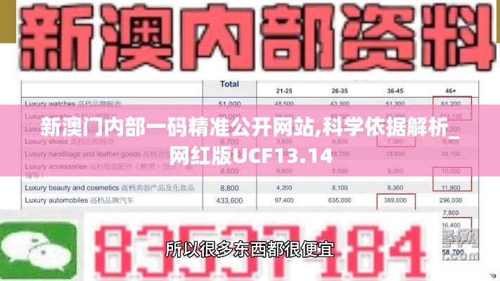 新澳门内部一码精准公开网站,科学依据解析_网红版UCF13.14