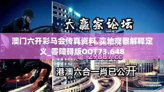 澳门六开彩马会传真资料,实地观察解释定义_零障碍版OOT73.648