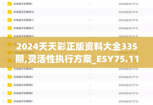 2024天天彩正版资料大全335期,灵活性执行方案_ESY75.117万能版