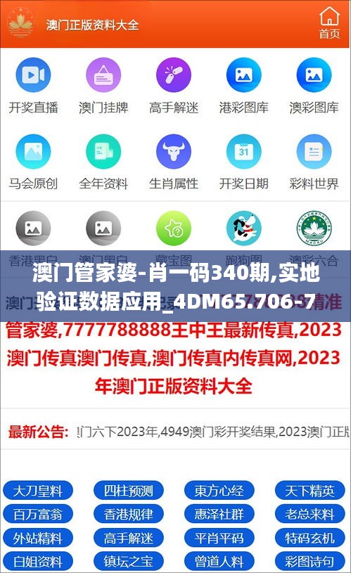 澳门管家婆-肖一码340期,实地验证数据应用_4DM65.706-7