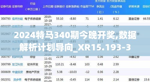 2024特马340期今晚开奖,数据解析计划导向_XR15.193-3