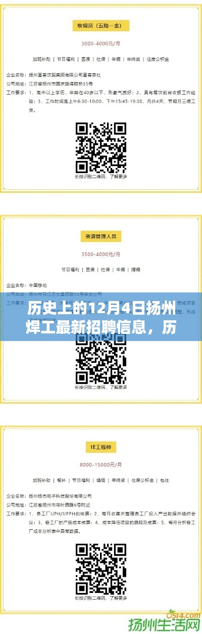 历史上的12月4日扬州焊工招聘信息全解析，求职与技能提升指南