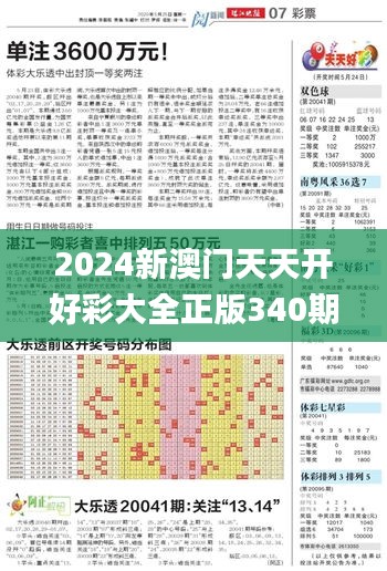 2024新澳门天天开好彩大全正版340期,全面执行数据方案_3DM9.850