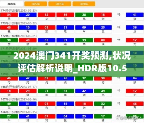 2024澳门341开奖预测,状况评估解析说明_HDR版10.538