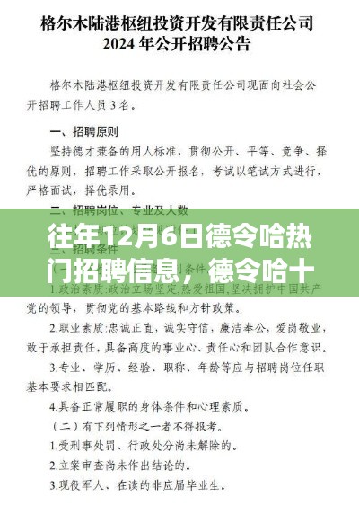 德令哈十二月热门招聘信息详解及申请心仪职位的步骤指南