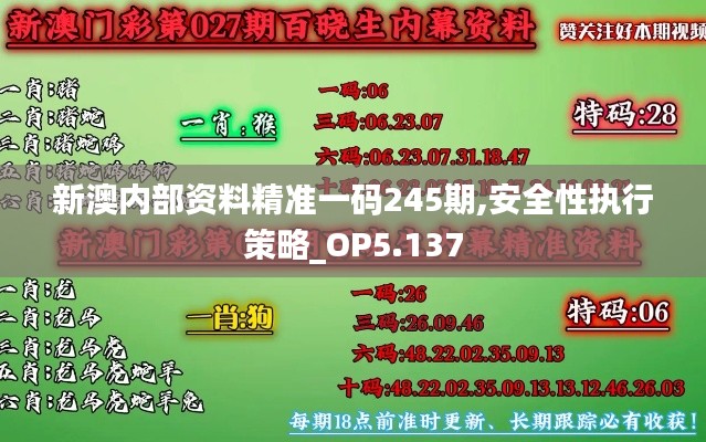 新澳内部资料精准一码245期,安全性执行策略_OP5.137