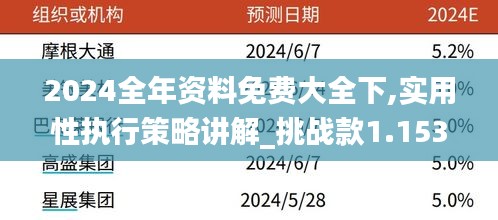 2024全年资料免费大全下,实用性执行策略讲解_挑战款1.153